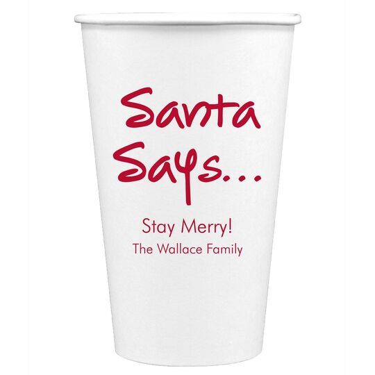 Studio Santa Says Paper Coffee Cups